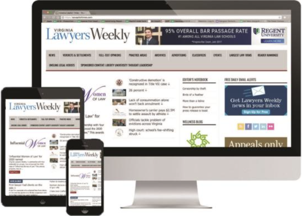 Virginia Lawyers Weekly Reader Rankings Awards